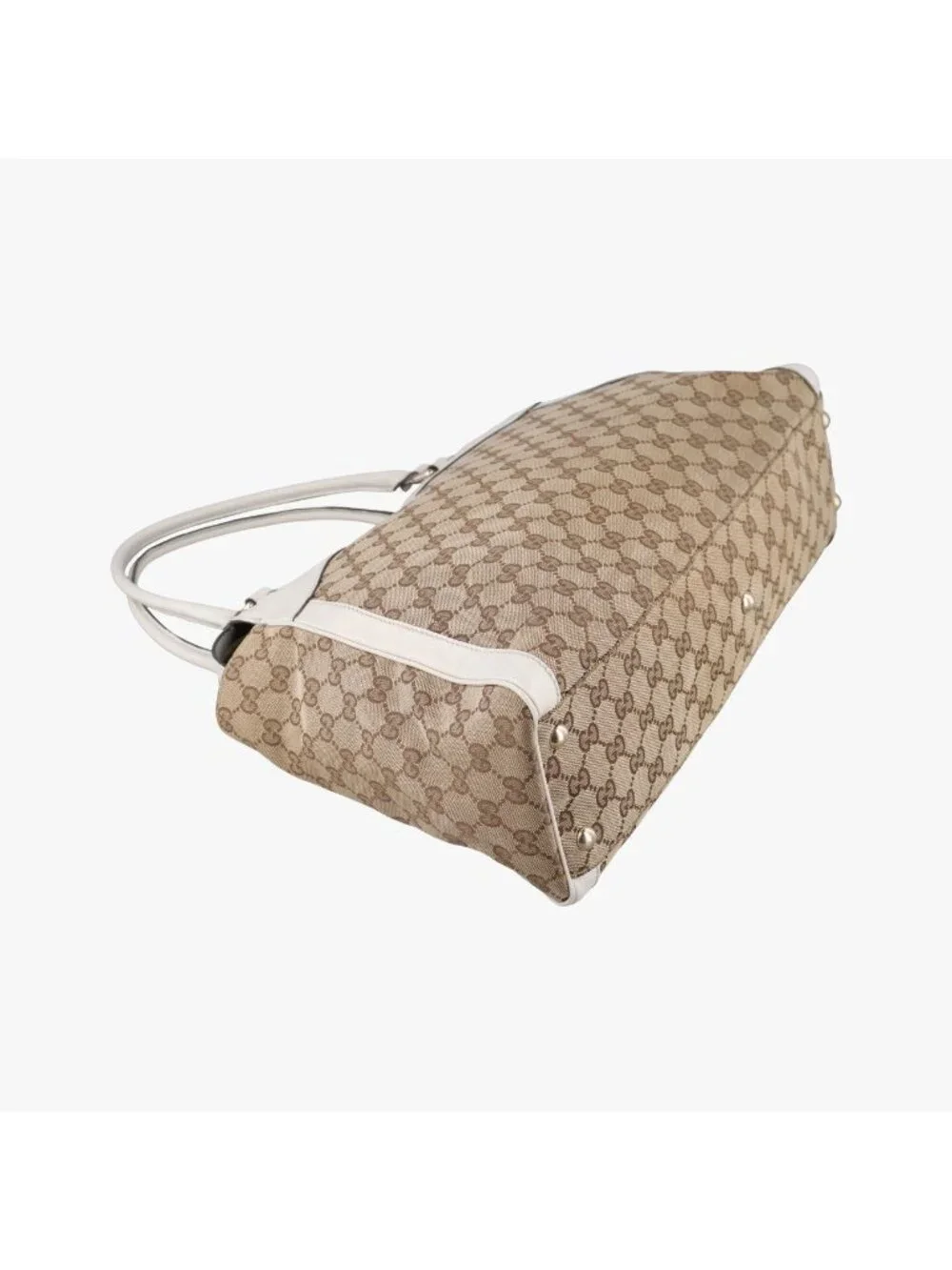 Gucci GG Abbey Brown Canvas Leather Shoulder